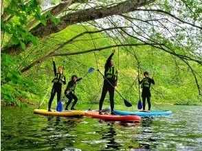 【長野・森の湖でSUP】写真付き♪丁寧な初心者レッスンで人気！最高に遊べる木崎湖SUPツアー